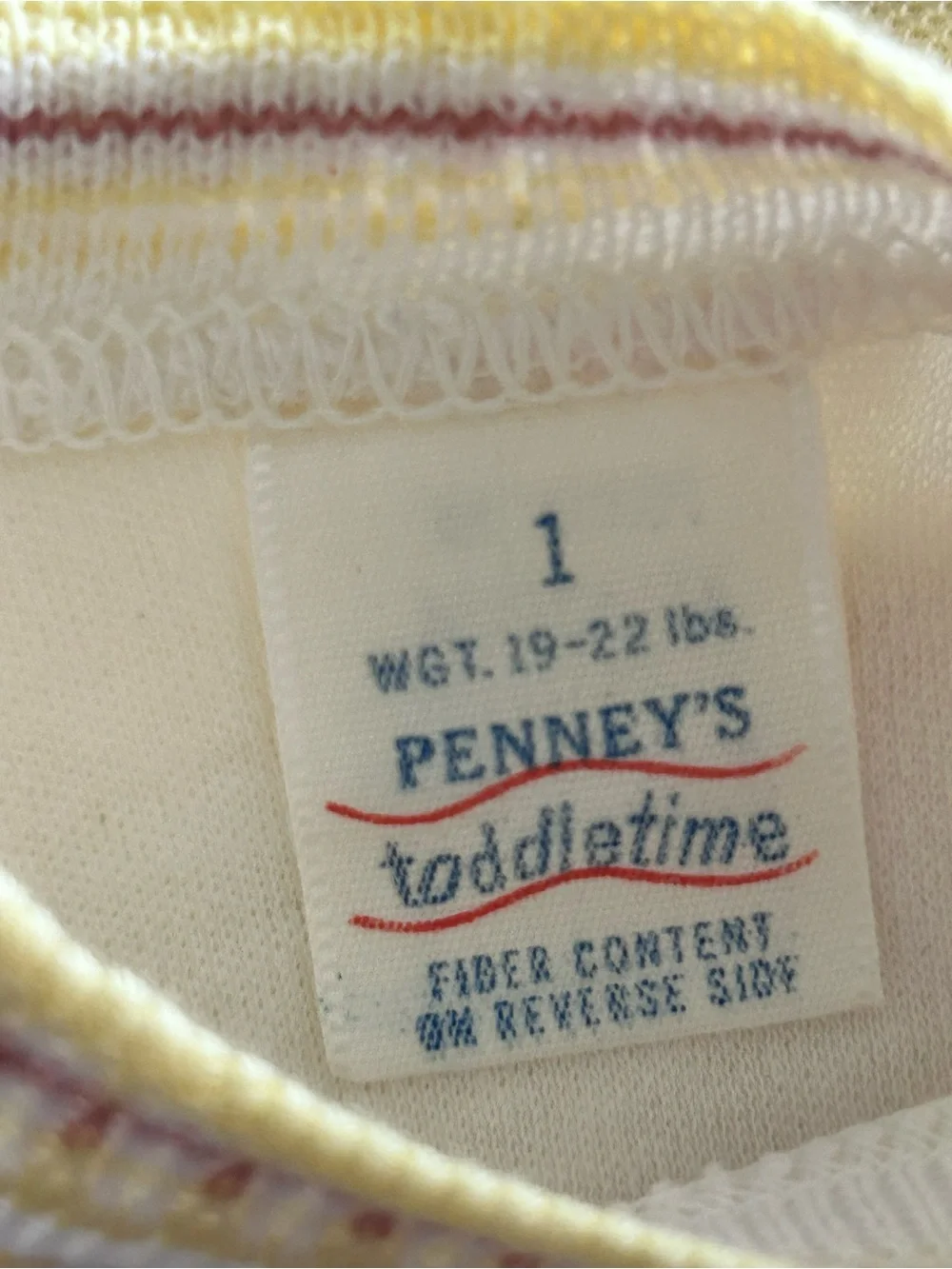 VTG Humpty Dumpty Baby Bodysuit White Pale Yellow 12 mo Penney’s Toddletime 70s